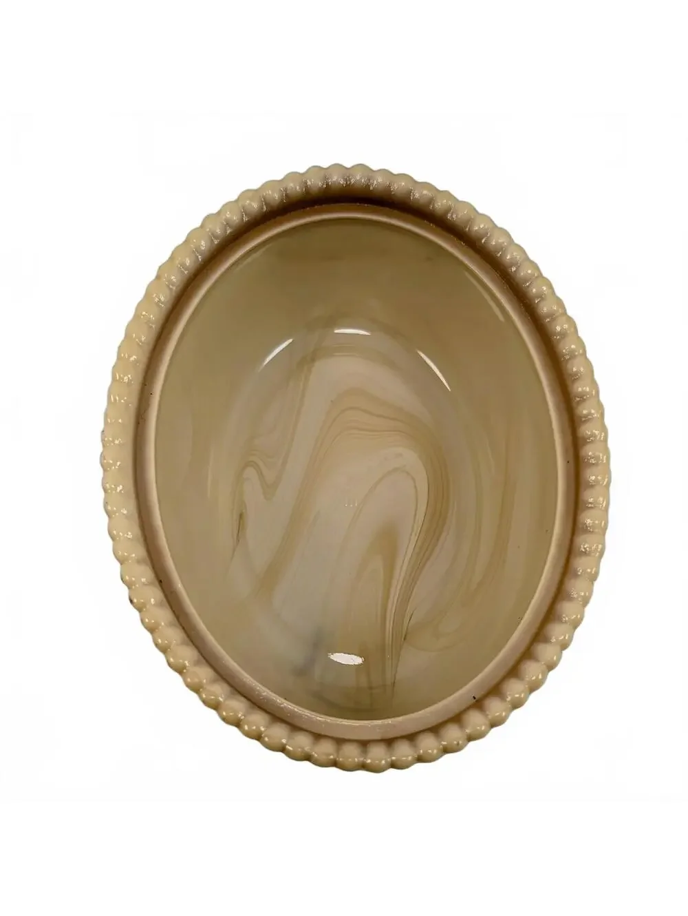 Vtg Westmoreland Caramel Butterscotch Slag Milk Glass Hen on Nest 5.5